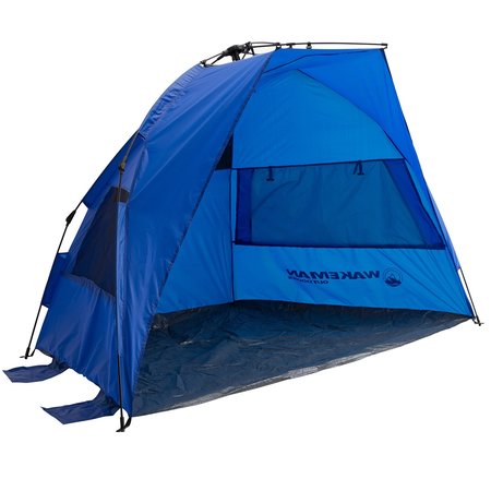 WAKEMAN Pop Up Beach Tent, Sun Shelter with UV Protection, Instant Set Up by, Navy 75-CMP1031